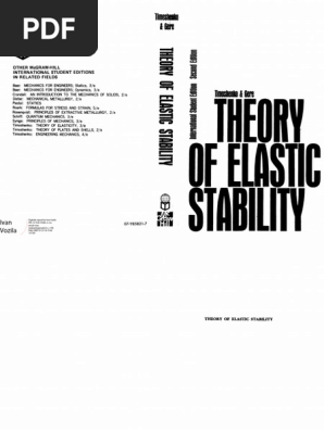 Timoshenko's Elastic Stability Theory | PDF