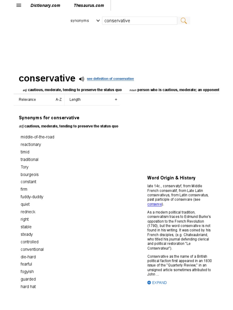 Conservative Synonyms Conservative Antonyms PDF PDF Conservatism