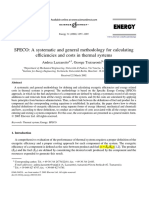 SPECO A Systematic and General Methodology For Calculating Efficiencies and Costs in Thermal Systems - 1-s2.0-S0360544205000630-Main