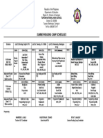 Summer Reading Sched