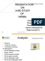 A Presentation ON Case Study OF Nirma