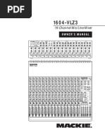 16-Channel Mic/Line Mixer: Owner'S Manual