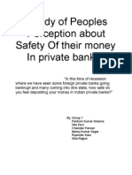 Study of Peoples Perception About Safety of Their Money in Private Banks