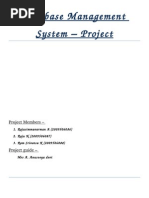 Database Management System - Project