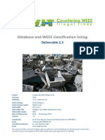 CWIT D2 3 Database and WEEE Classification Listing