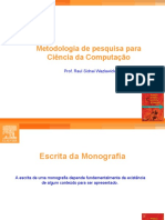 Metodologia de Pesquisa para Ciência Da Computação PDF