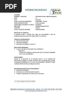 INFORME PSICOLÓGICO