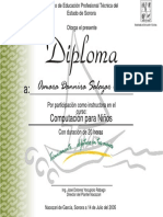 Diploma Curso Niños Instructor