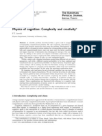 Physics of Cognition: Complexity and Creativity: T E P J