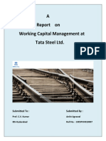 Project Report On Working Capital Management at Tata Steel Ltd.