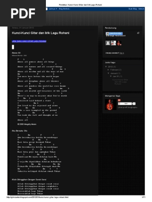 Kunci Kunci Gitar Dan Lirik Lagu Rohani Pdf Theology God
