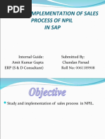 SAP Implementation in NPIL