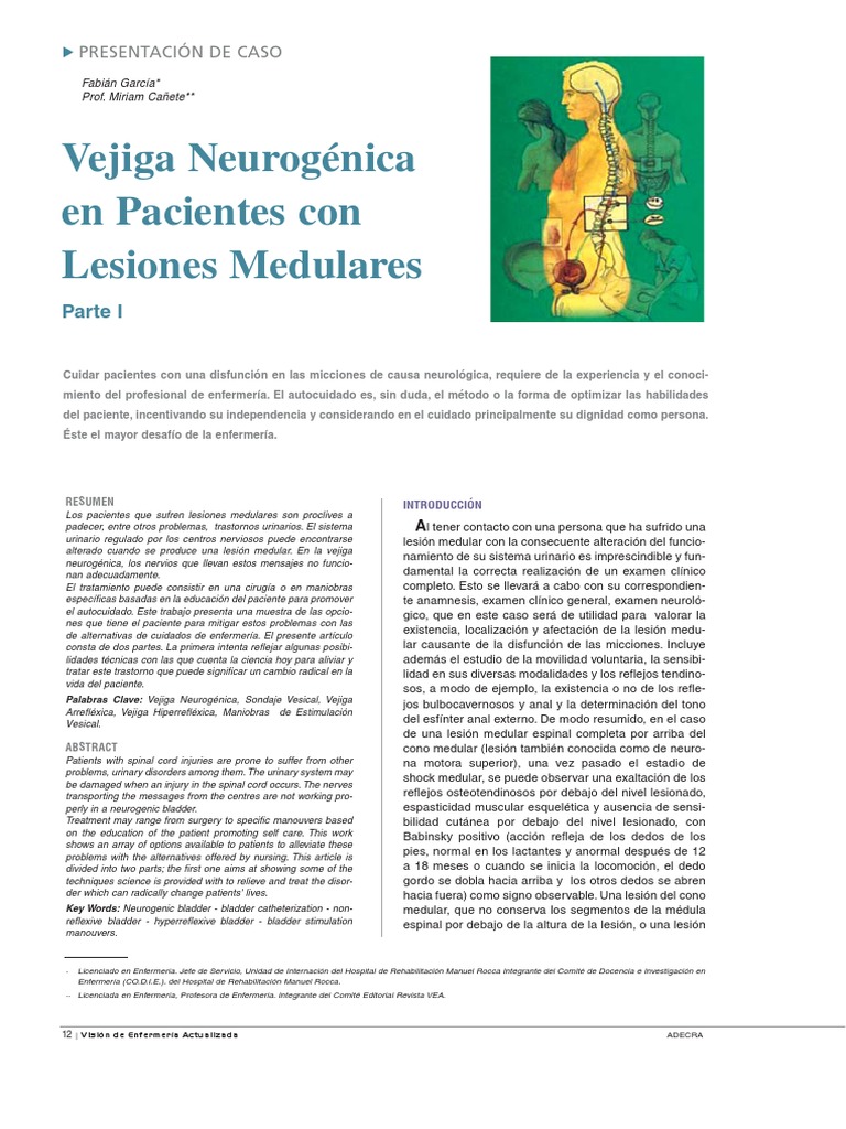Vejiga Neurogénica en Pacientes Con Lesiones Medulares 1 | PDF | Riñón ...