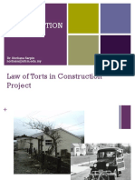 Topic 6 Law of Torts in Construction Project