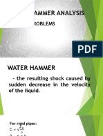 Water Hammer Analysis: Sample Problems