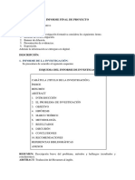 Contenido de Informe Final de Proyecto FLUIDOS