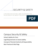 Campus Security & Safety: A Review On Existing Laws Governing The Relationship Between Teachers and Students