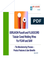 Oerlikon Fluxofil and Fluxocord Tubular Cored Welding Wires For Fcaw and Saw