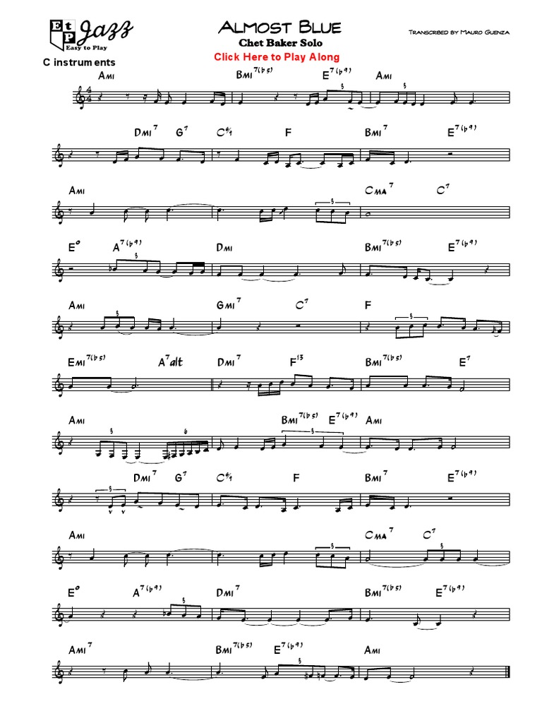 Almost Blue Chet Baker PDF | PDF