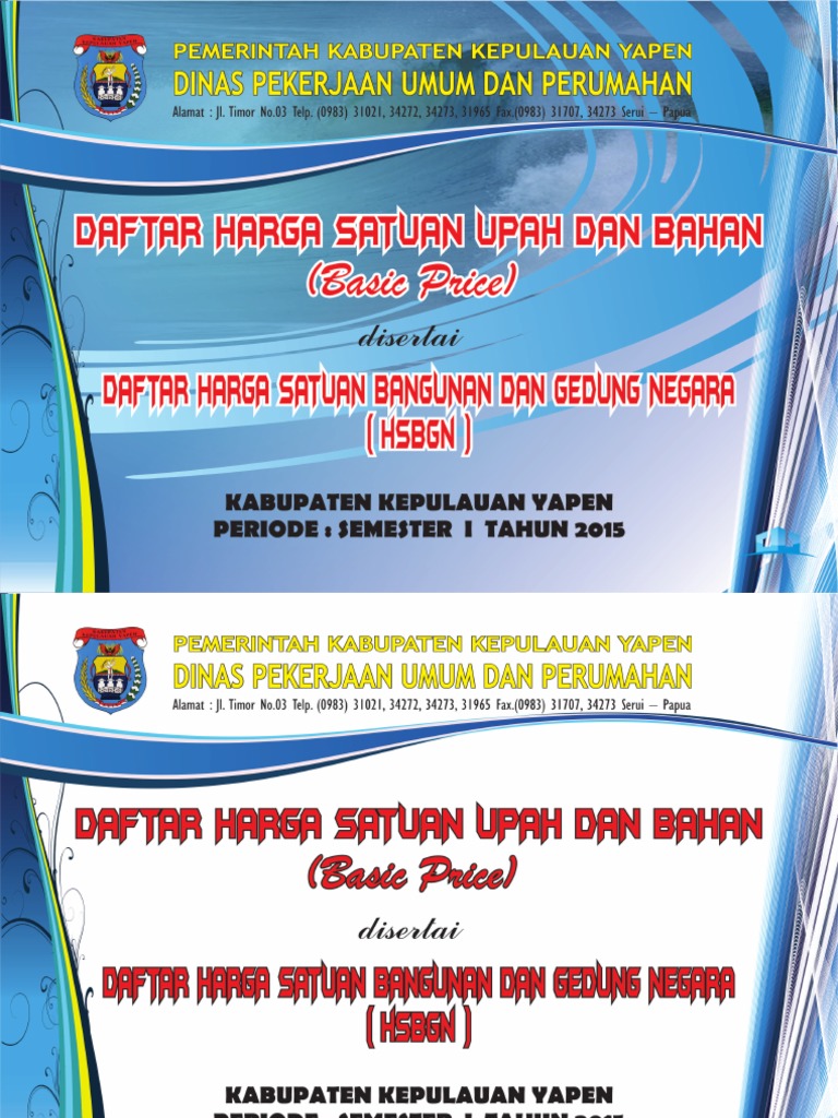 Basic Price Hsbgn 2015 Kep Yapen