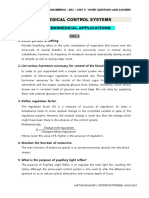 Biomedical Control Systems: Unit V - Biomedical Applications