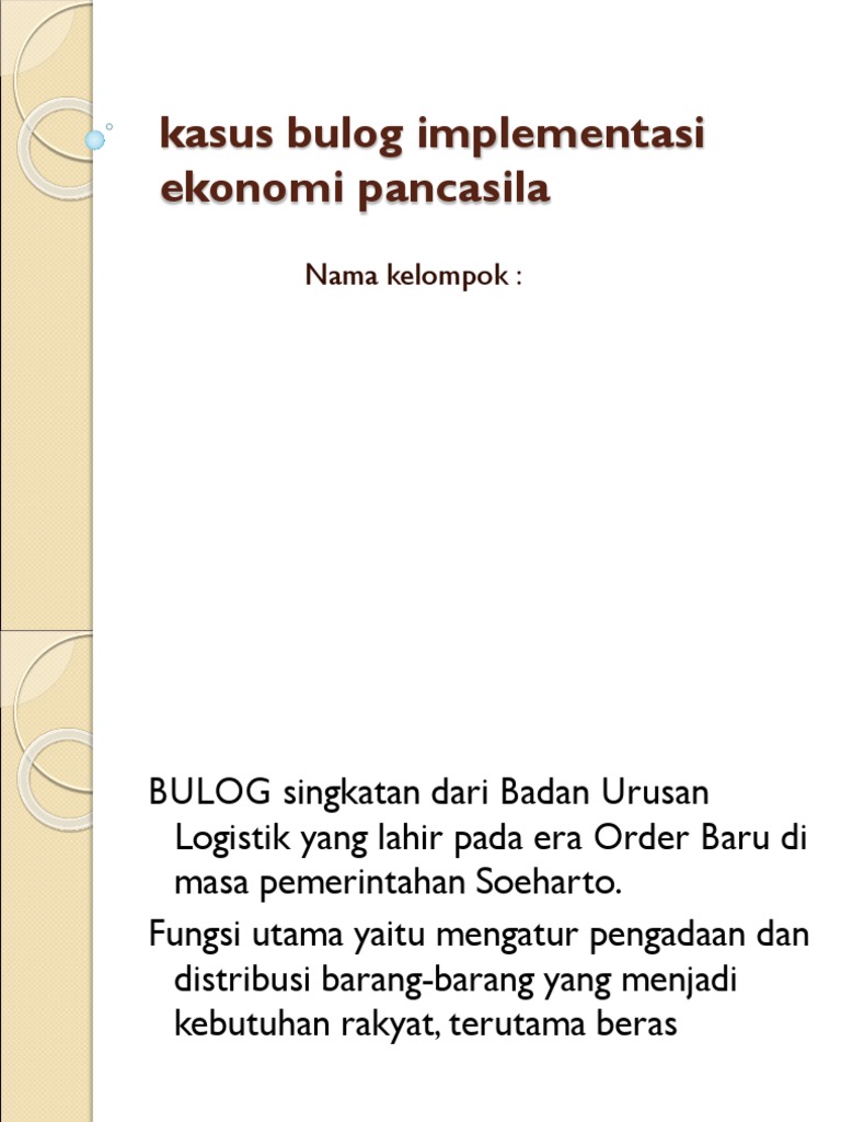 Peran dan Fungsi Bulog dalam Ekonomi | PDF | Ilmu Sosial