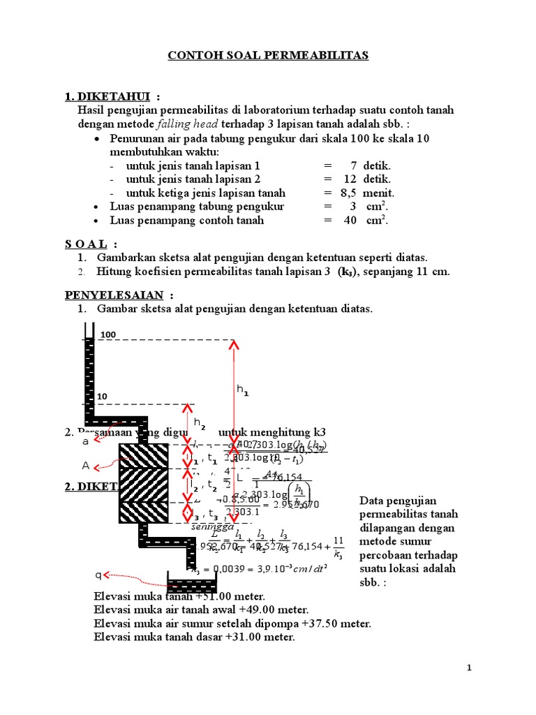Soal Permeabilitas