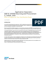 Study Guide: SAP Certified Application Associate - SAP S/4HANA Sourcing and Procurement C - TS450 - 1610