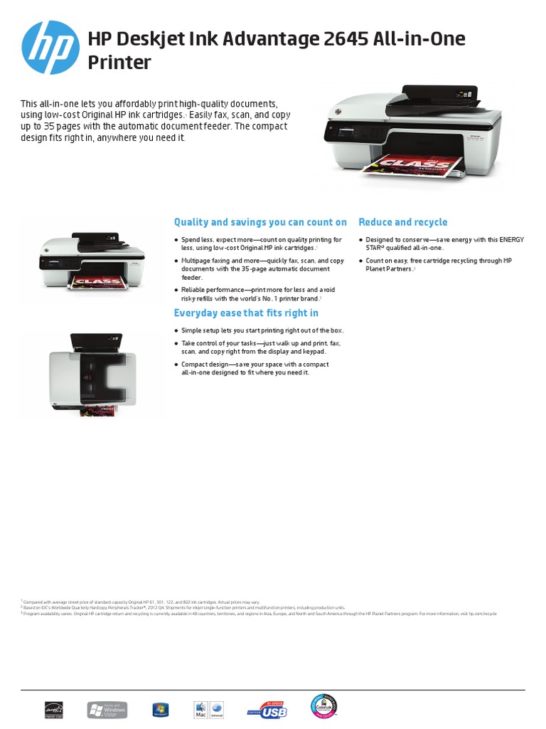 hp 2645 printer cartridge