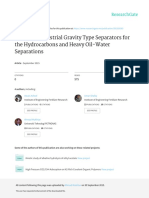 Design of Industrial Gravity Type Separators For The Hydrocarbons and Heavy Oil-Water Separations
