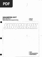 Sinumerik 810T Operating & Programming