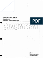 Sinumerik 810T Operating & Programming