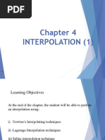 Chapter Four - Interpolation (Newton Divided Difference)