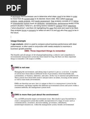 Gap Analysis