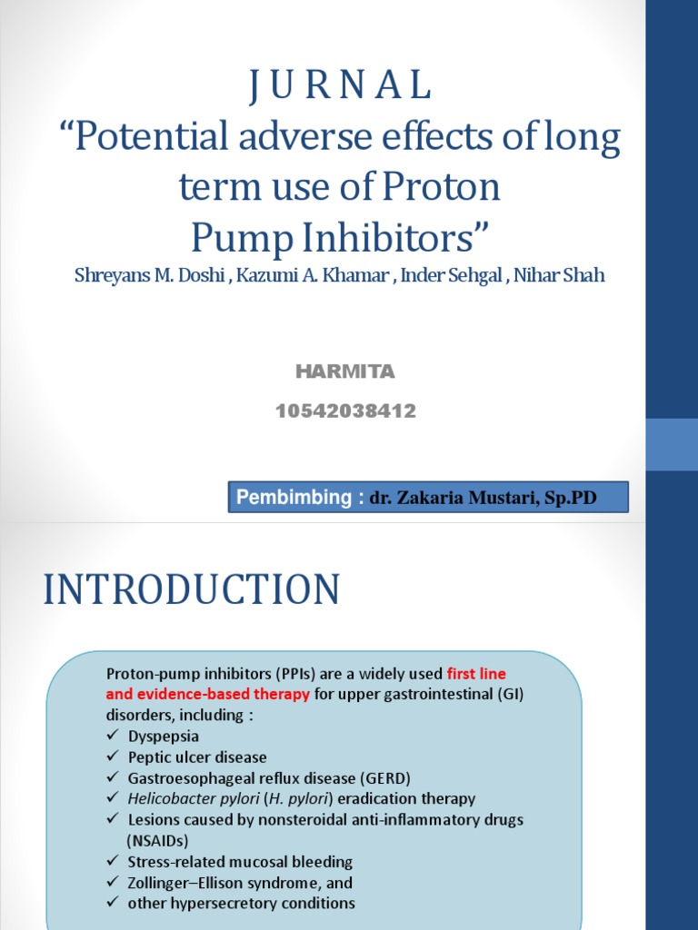 Jurnal "Potential Adverse Effects of Long Term Use of Proton Pump ...