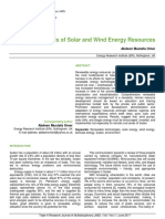 Some Aspects of Solar and Wind Energy Resources: Review