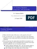 Topic 4: Currency Valuation: Prices and Exchange Rates - PPP and The RER