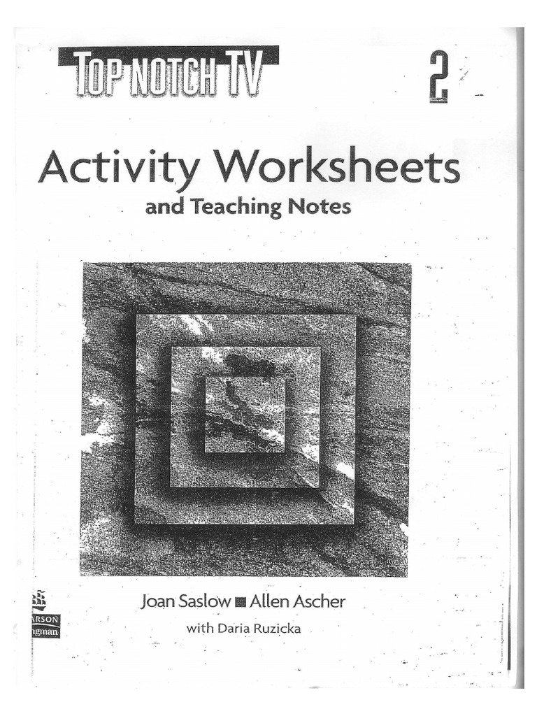 Top Notch TV 2 Activity Worksheets and Teaching Notes PDF