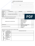 Estructura de Sesion de Aprendizaje