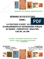 La Pratique D'audit Au Sein Des Etablissements Et Entreprises Publics Au Maroc - Concepts Et Realites, Cas de La CDG PDF