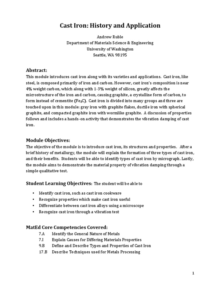 Cast Iron PDF PDF Fracture Iron