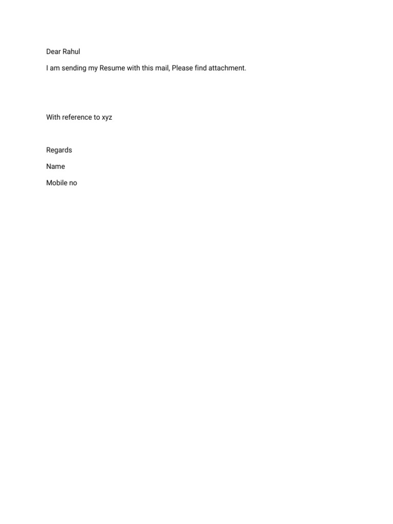 Dear Rahul I Am Sending My Resume - 1717956259