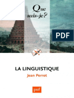 La Linguistique (Jean PERROT) [18e Édition, 2010]