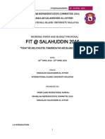 Fit at Salahuddin 2016: Working Paper and Budget Proposal