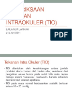 Pemeriksaan Tekanan Intra Okuler (TIO)