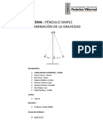 Determinación de la gravedad con péndulo simple