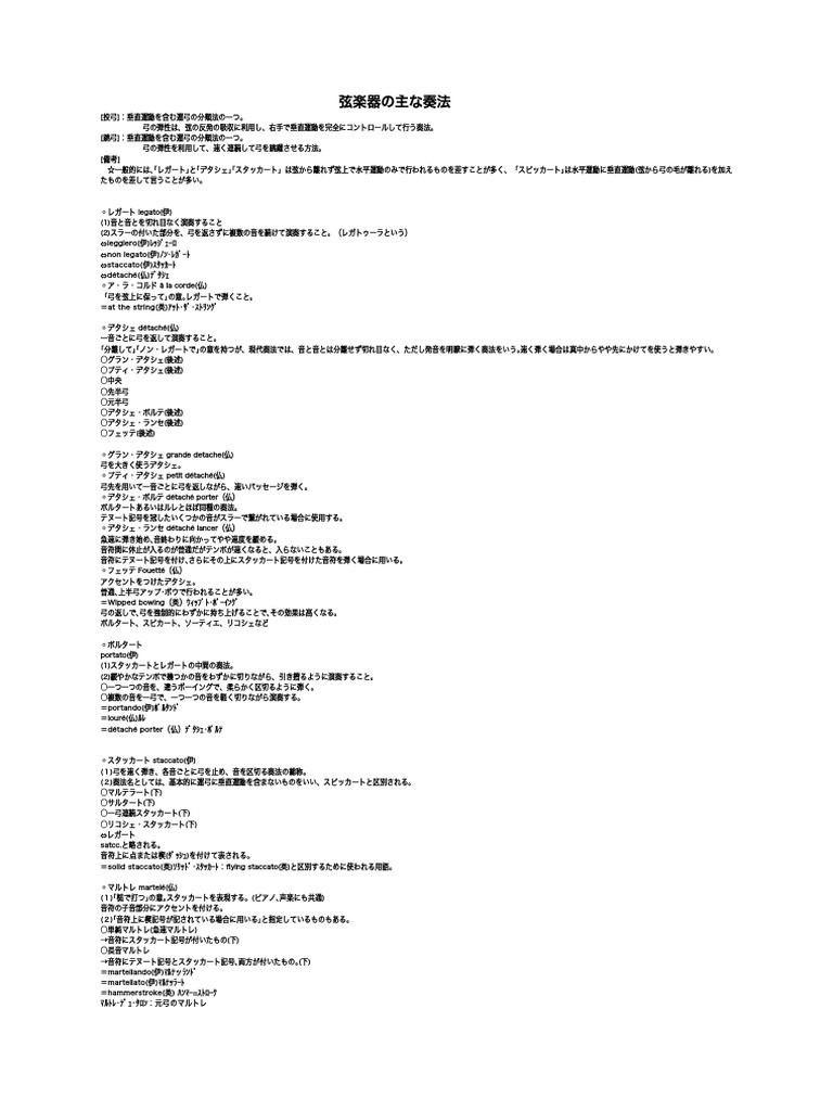 ヴァイオリン奏法 | PDF