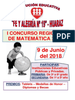 Bases Del I Concurso de Matemática-2018 - Fe y Alegria