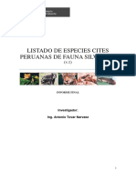 Listado de Especies CITES Peruanas de Fauna Silvestre - MINAM (2011) PDF