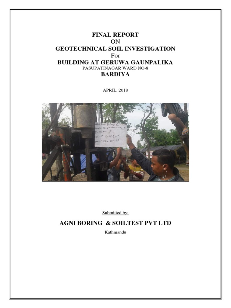Geotechnical Soil Investigation Report | PDF | Landscape | Geotechnical ...